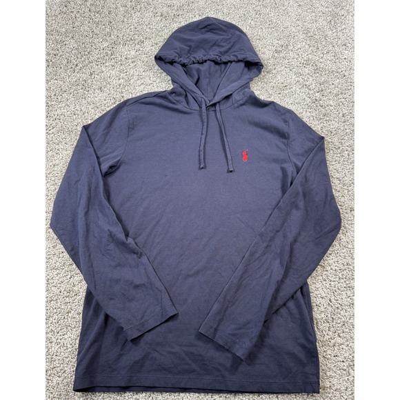 Polo Ralph Lauren Mens Long Sleeve Hooded Shirt Pullover Lightweight Hoodie XS - Picture 2 of 8